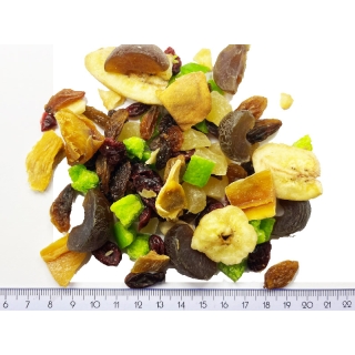 MIESZANKA OWOCE EZGZOTYCZNE: POMELO, MANGO, BANAN, AMLA, RODZYNKI, ANANAS 10 KG